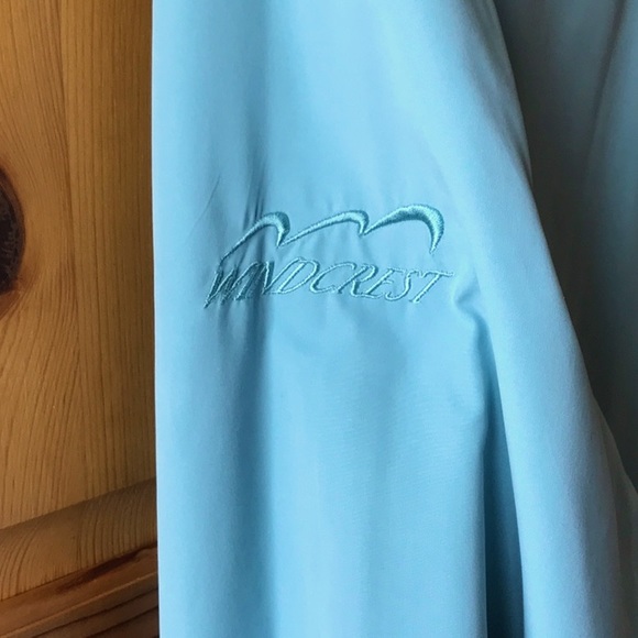 Cabela’s wind breaker jacket. SEAFOAM green&cream. - Picture 4 of 6